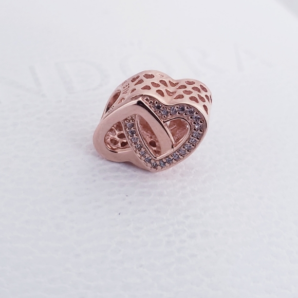 ❤️ 6pc Authentic Pandora TWO TONE LOVE BRACELET GIFT 🎁 SET - Picture 4 of 13